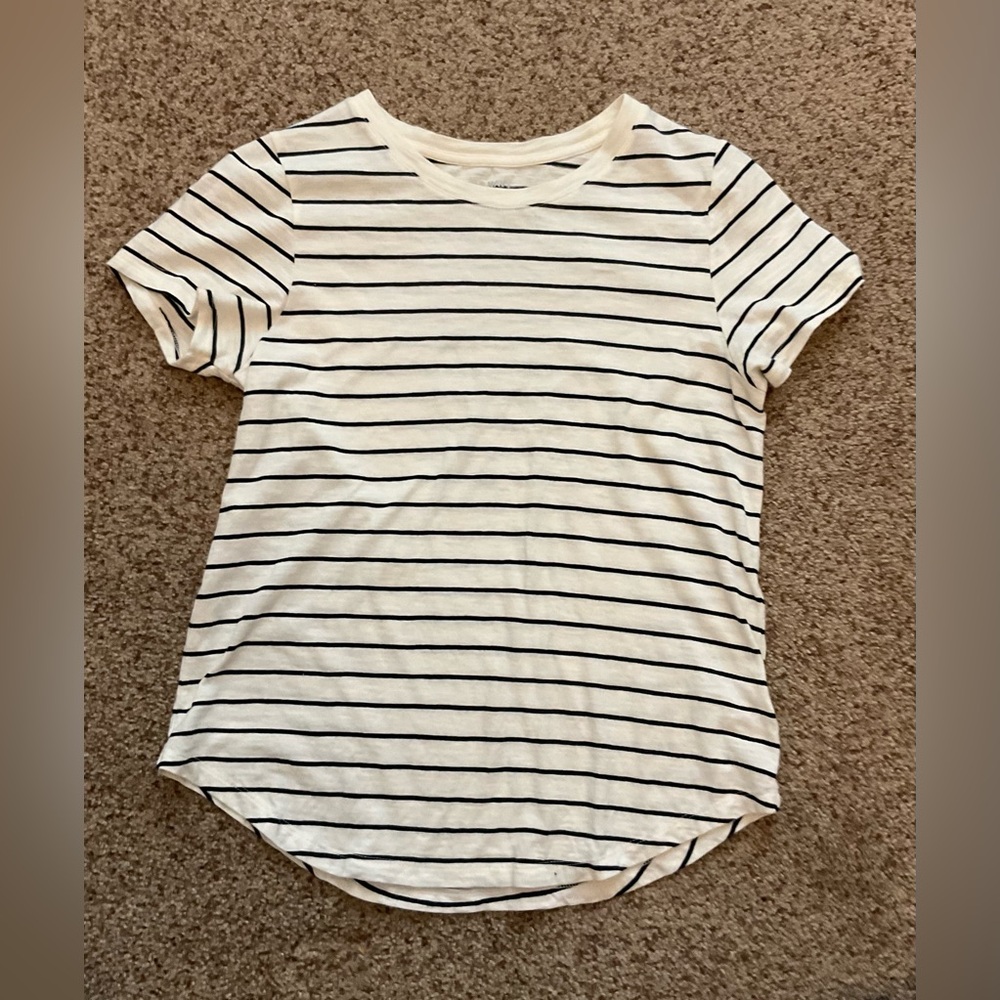 Striped Short Sleeve Women's Top